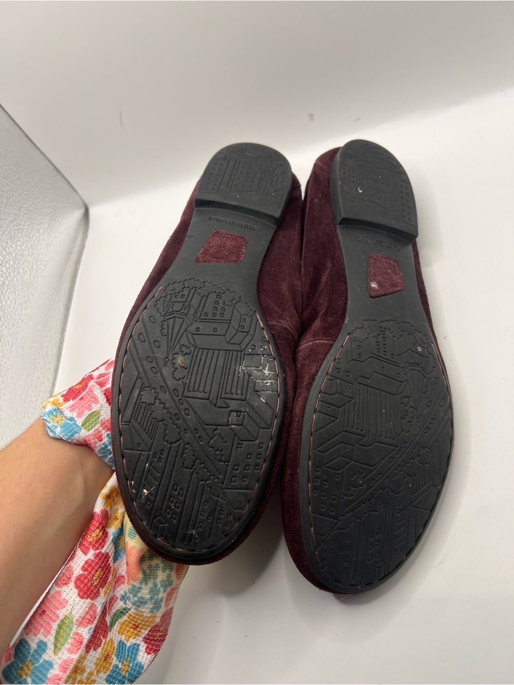 Born Burgundy Suede Ballet Flats - Picture 7 of 9